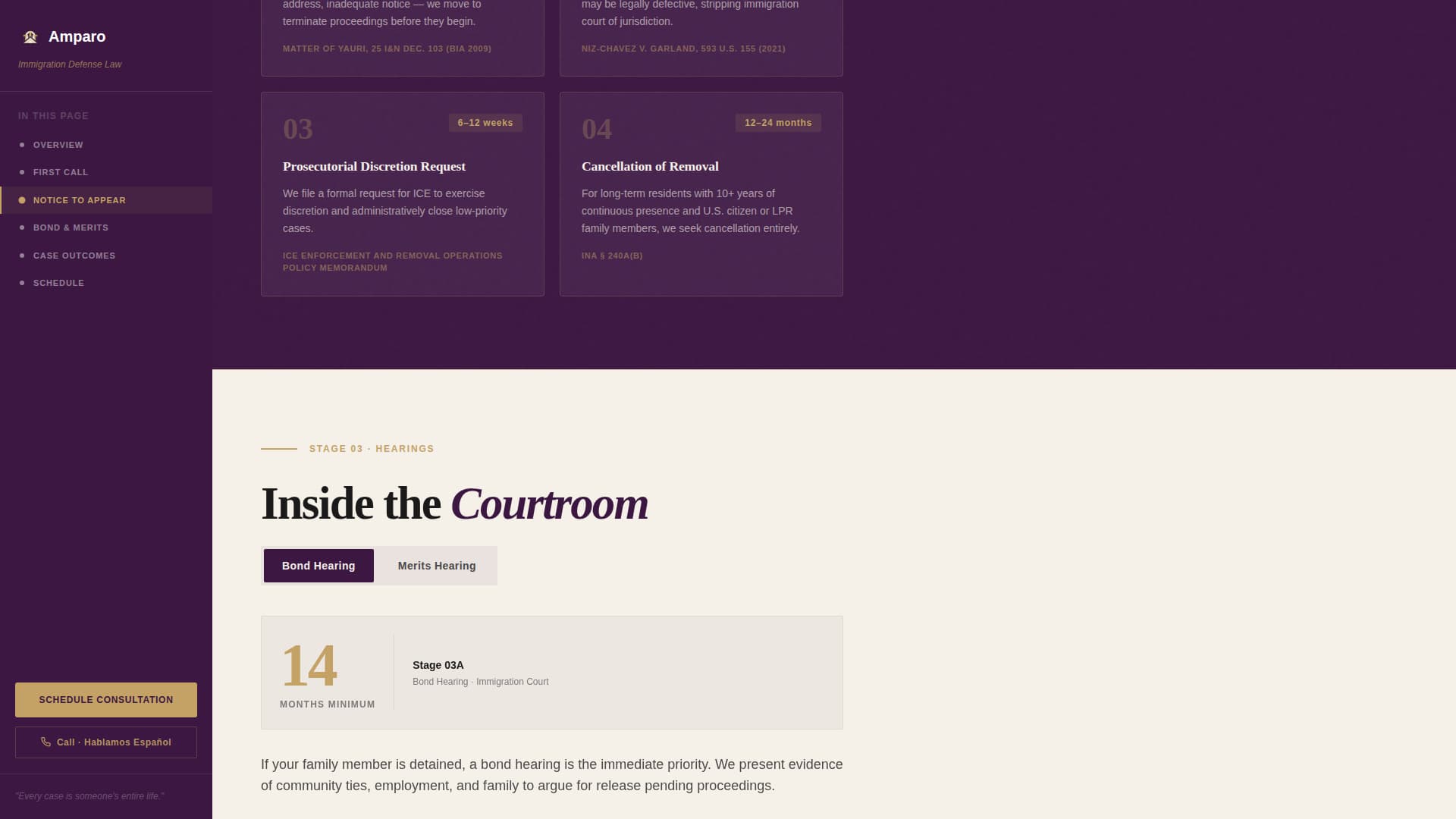 Immigration Law Booking Website Template