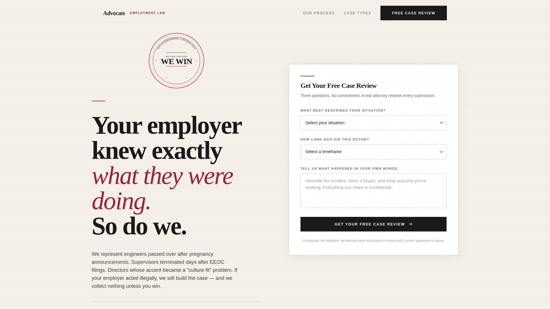 Employment & Labor Law Booking Website Template