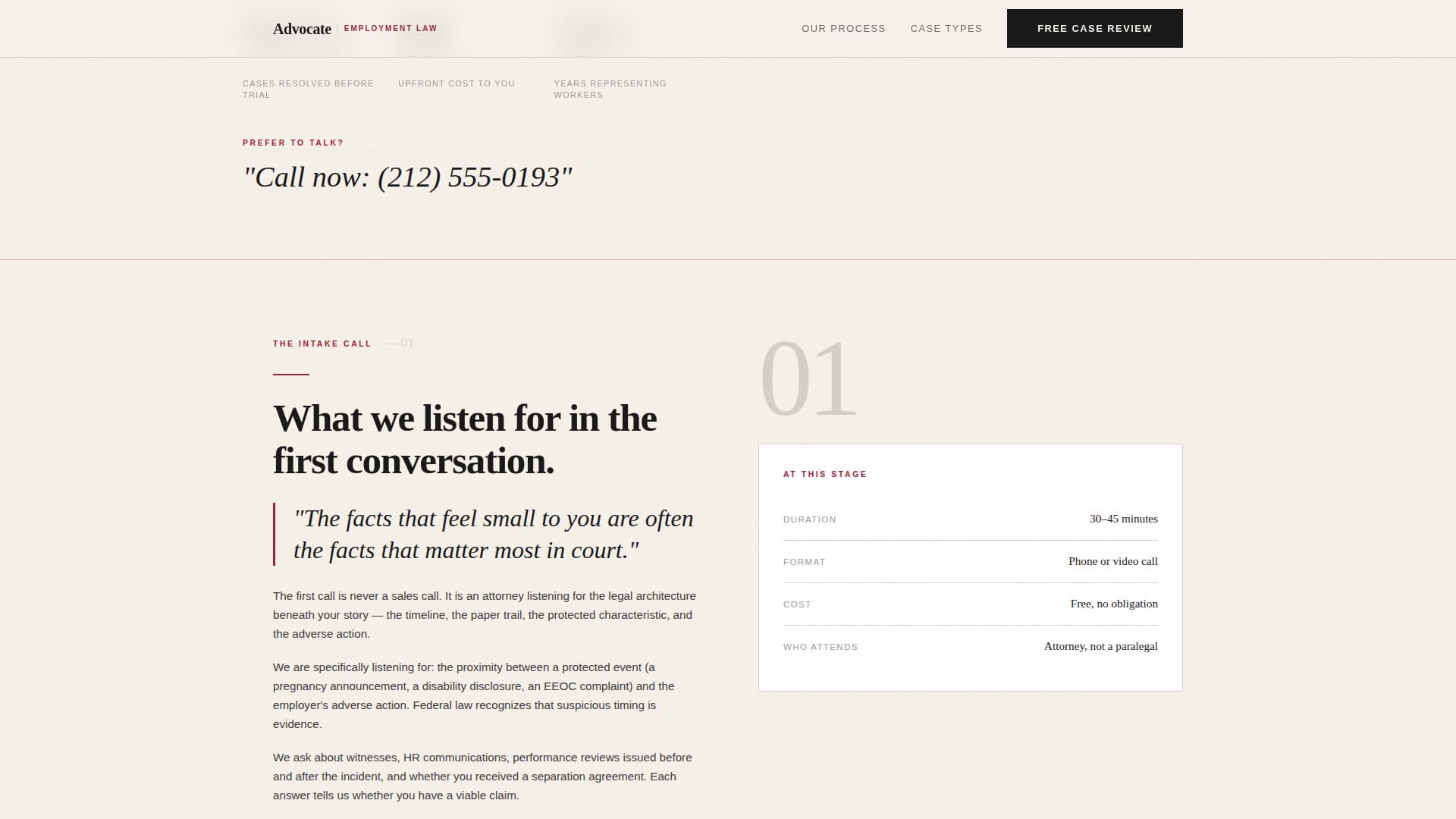 Employment & Labor Law Booking Website Template