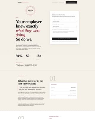 Employment & Labor Law Booking Website Template