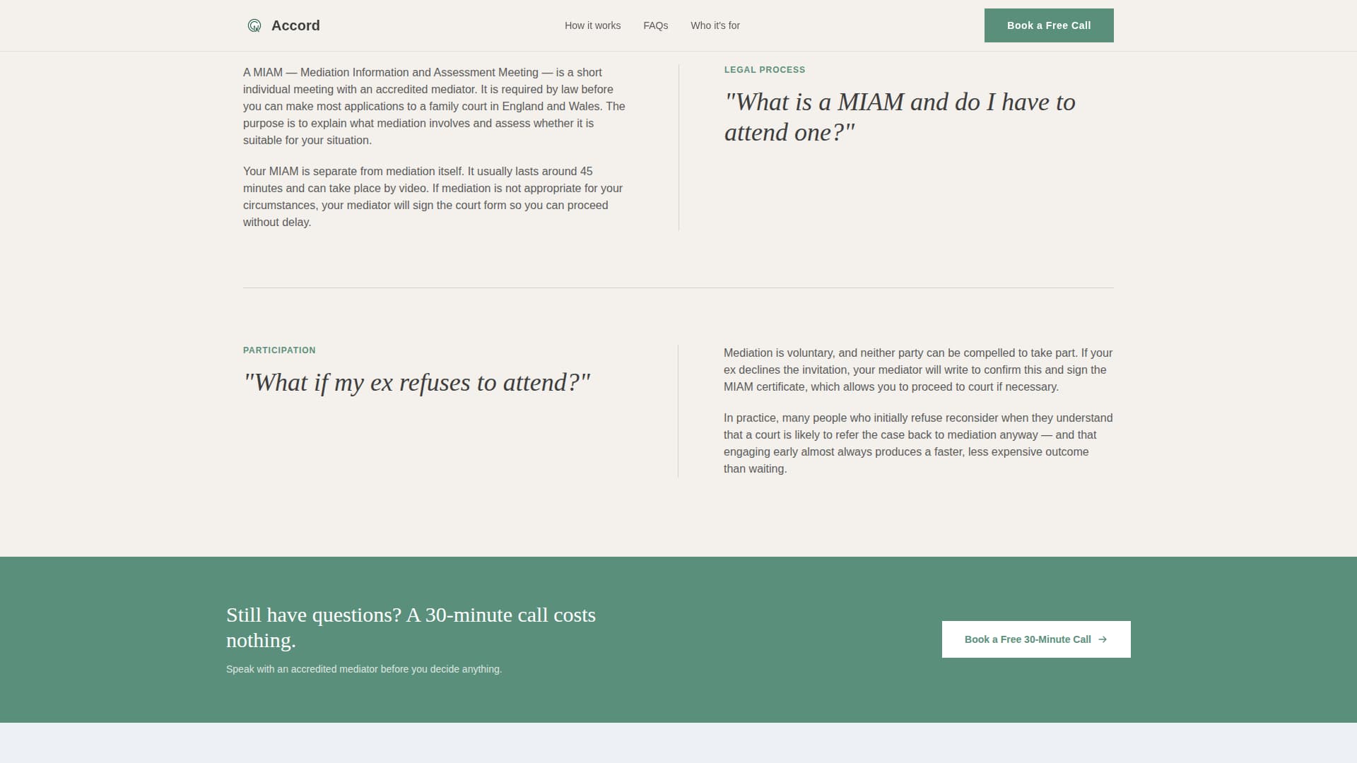 Family & Domestic Law Booking Website Template