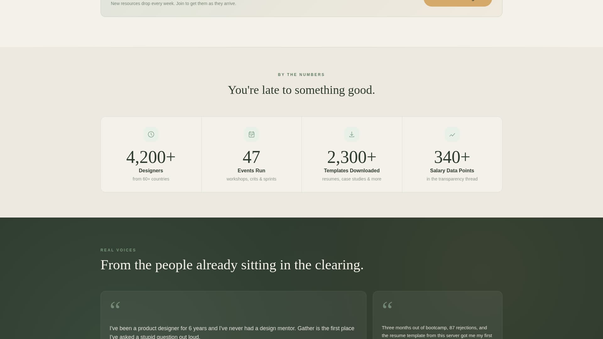 Gather - Welcoming UX Designers Landing Page Template