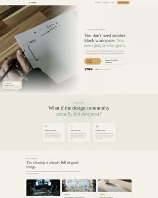 Gather - Welcoming UX Designers Landing Page Template