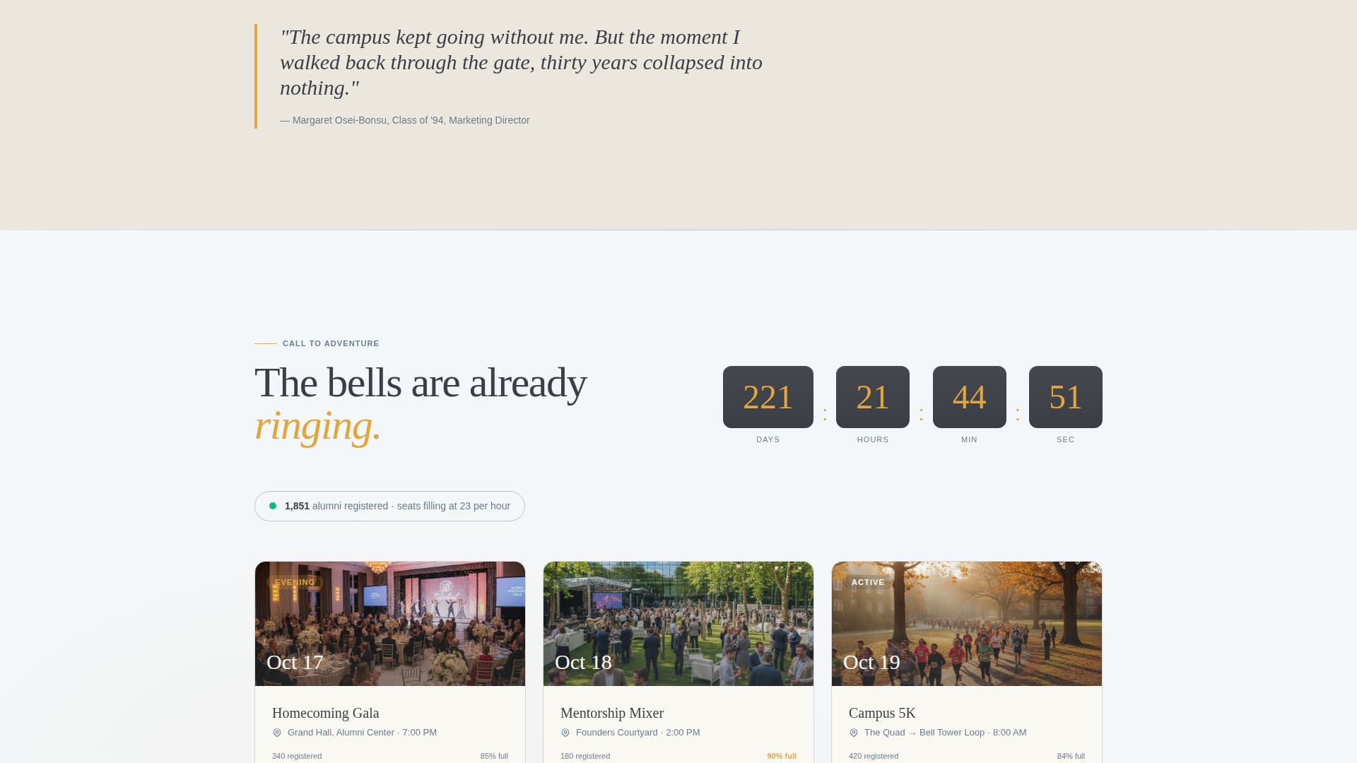 Alumni & Membership Association Blog Website Template