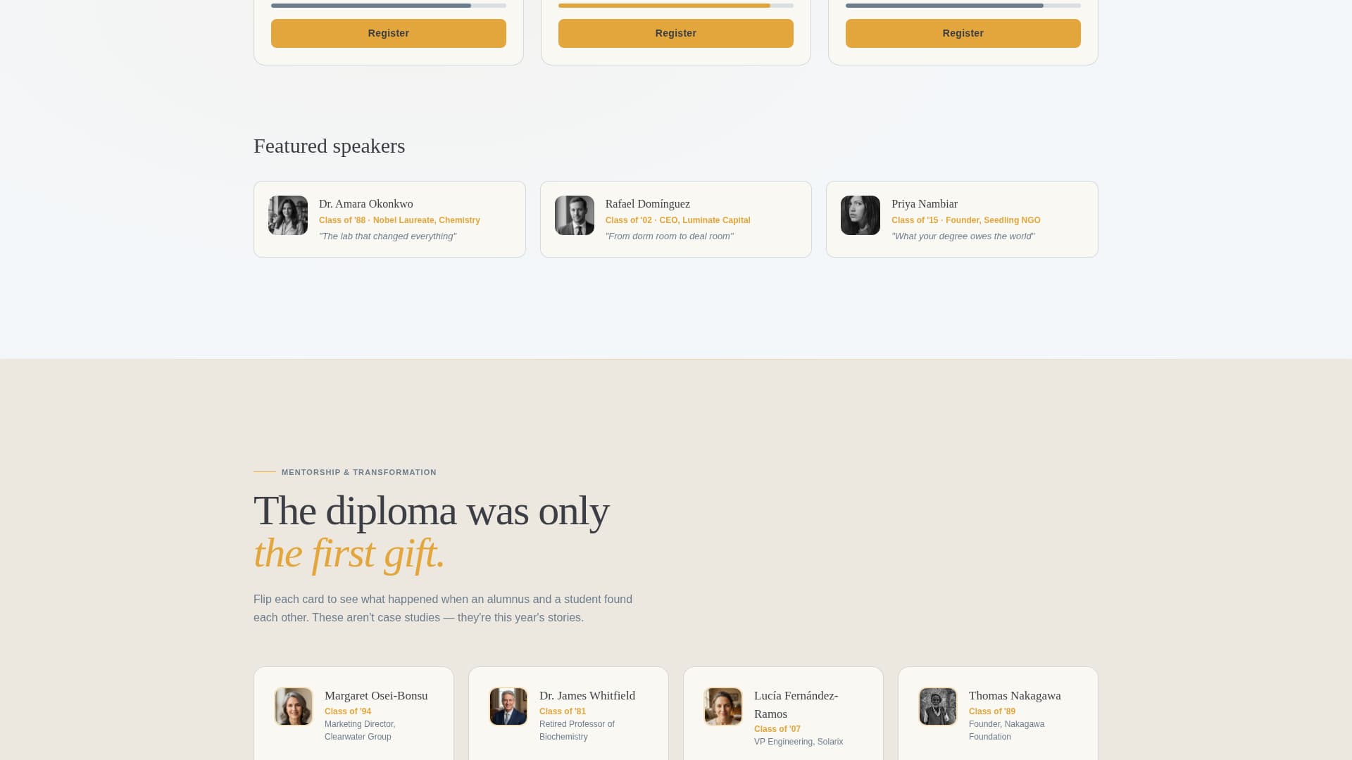Alumni & Membership Association Blog Website Template