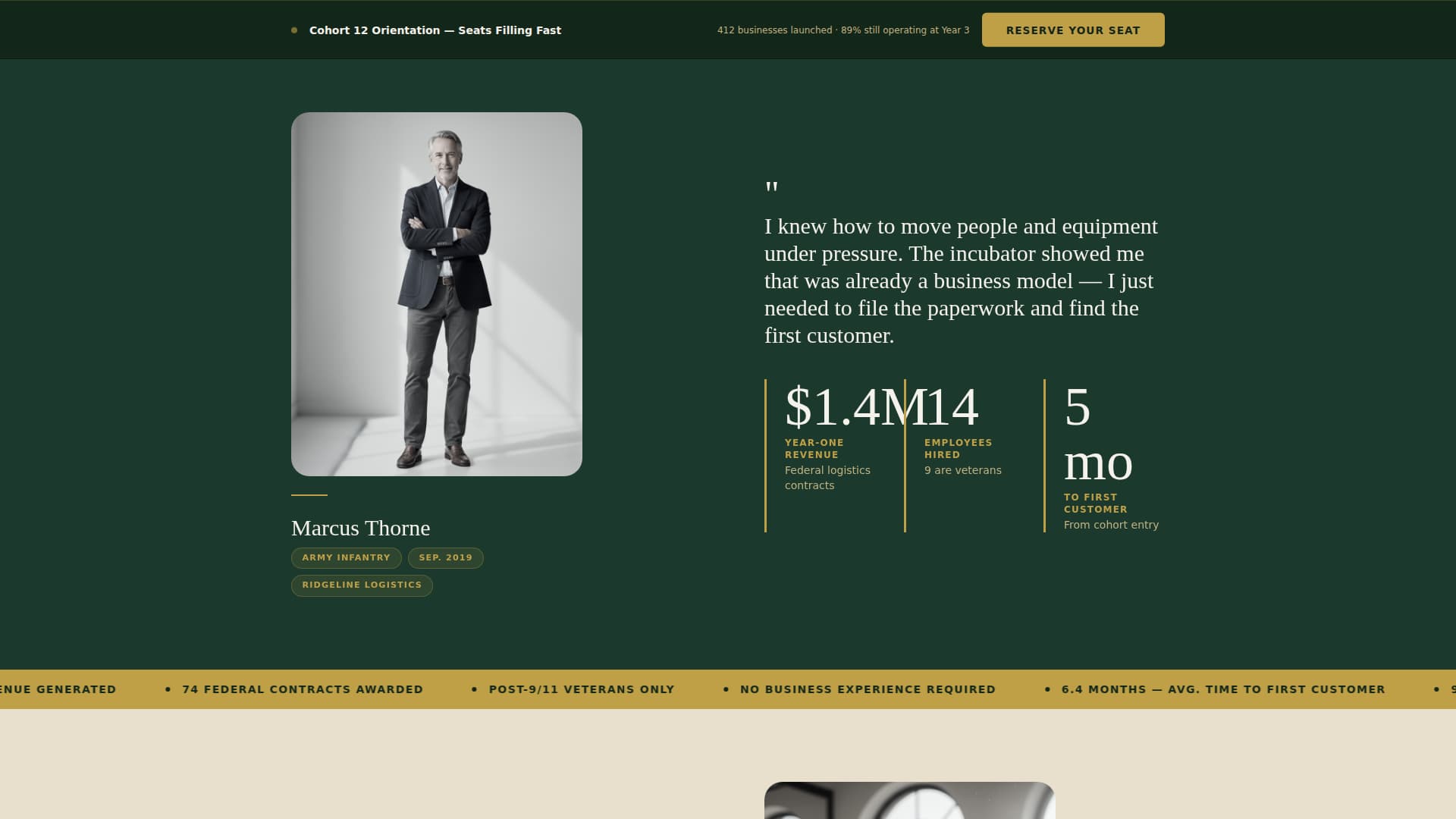 Veteran & Military Support Specialist Professional Website Template