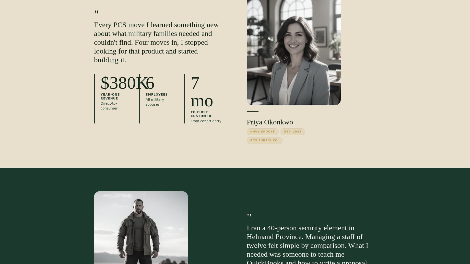 Veteran & Military Support Specialist Professional Website Template