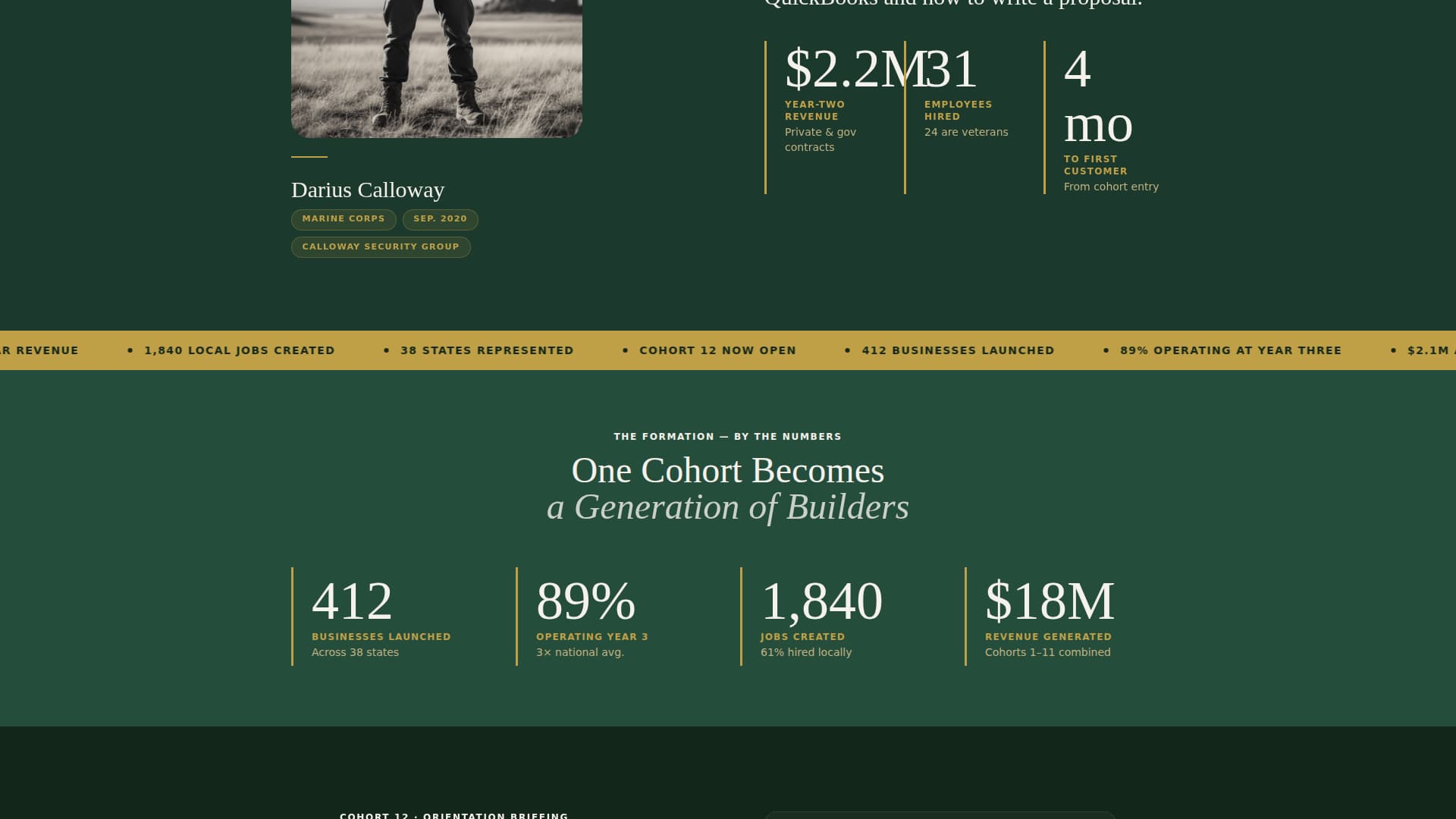 Veteran & Military Support Specialist Professional Website Template
