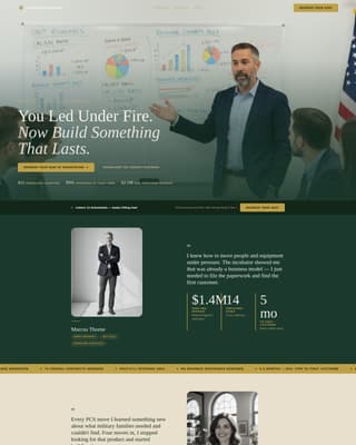 Veteran & Military Support Specialist Professional Website Template