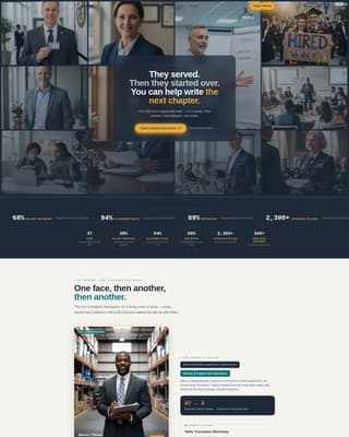 Veteran & Military Support Specialist Professional Website Template