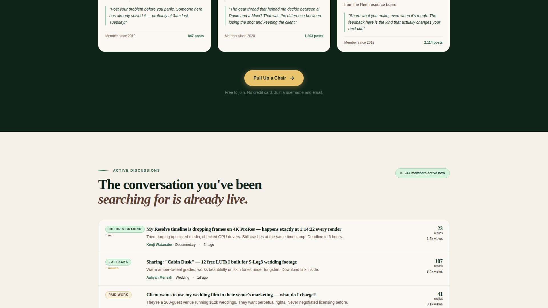 Videographers & Filmmakers Community Advanced Reviews Website Template
