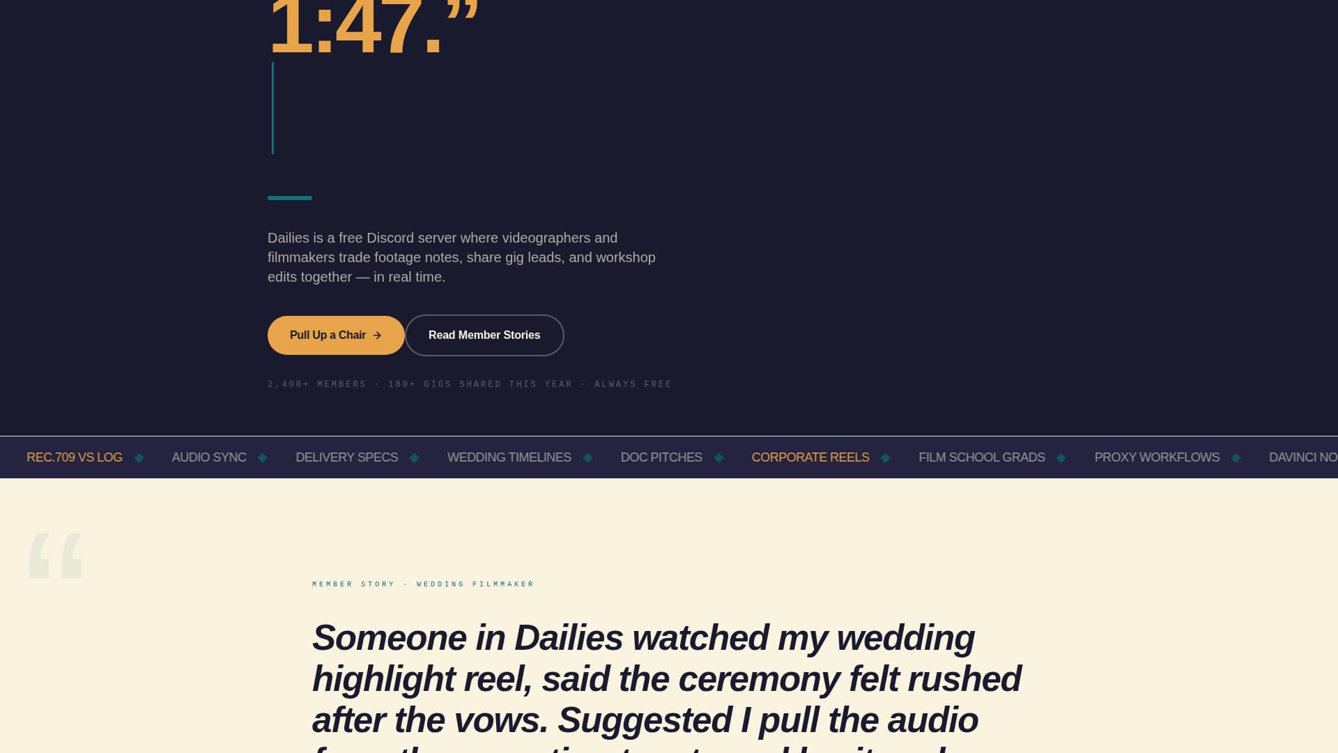 Videographers & Filmmakers Community Reviews Website Template