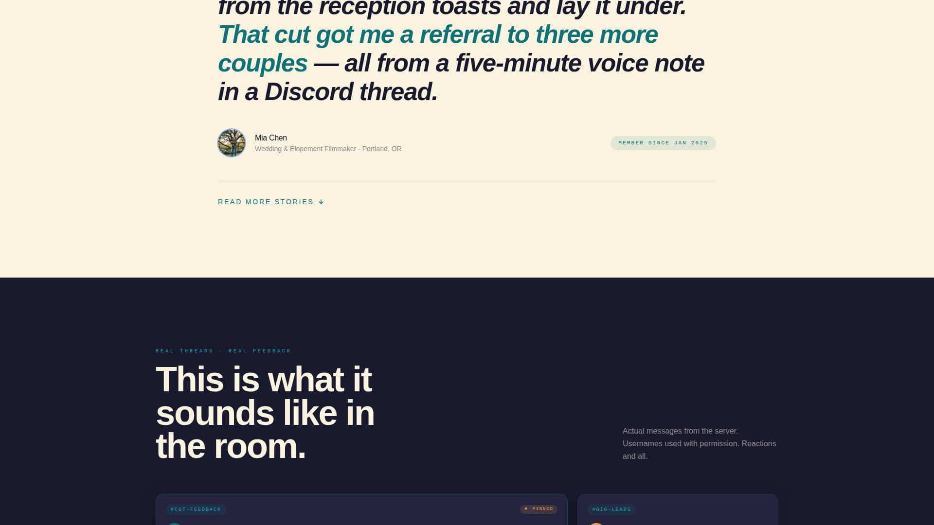Videographers & Filmmakers Community Reviews Website Template