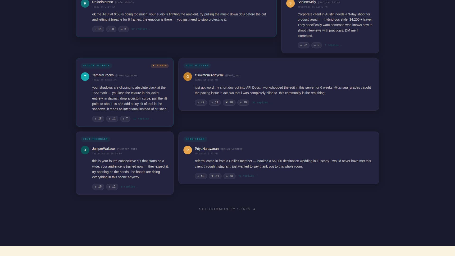 Videographers & Filmmakers Community Reviews Website Template