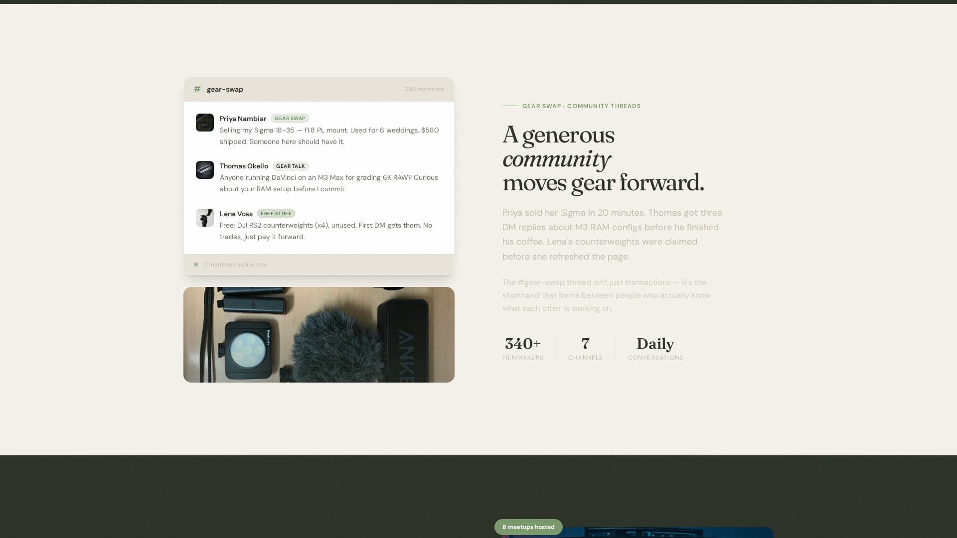 Videographers & Filmmakers Community Pre-Launch Website Template