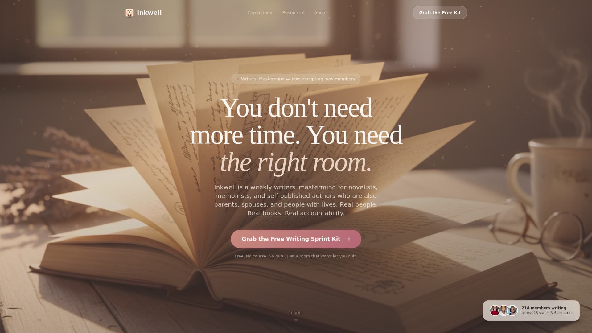 Writers & Authors Community Reviews Website Template