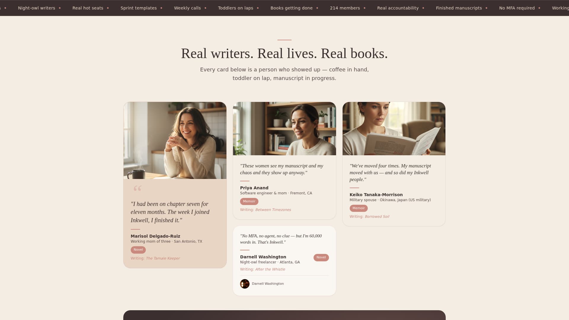 Writers & Authors Community Reviews Website Template