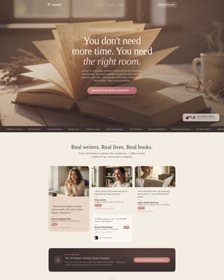 Writers & Authors Community Reviews Website Template