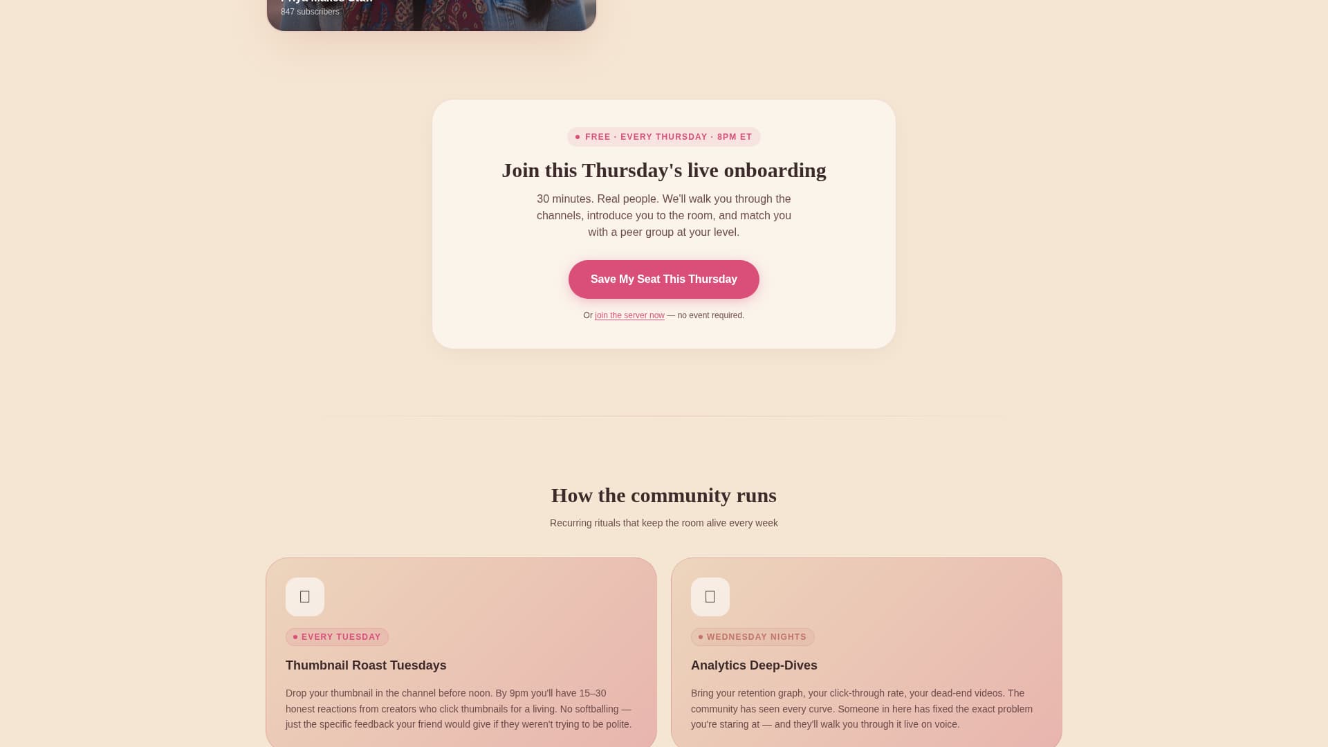 YouTubers Community Professional Website Template