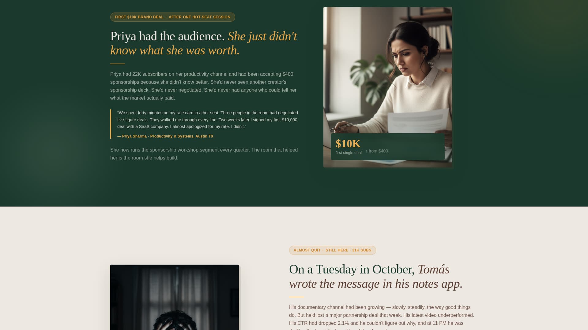 YouTubers Community Specialist Professional Website Template