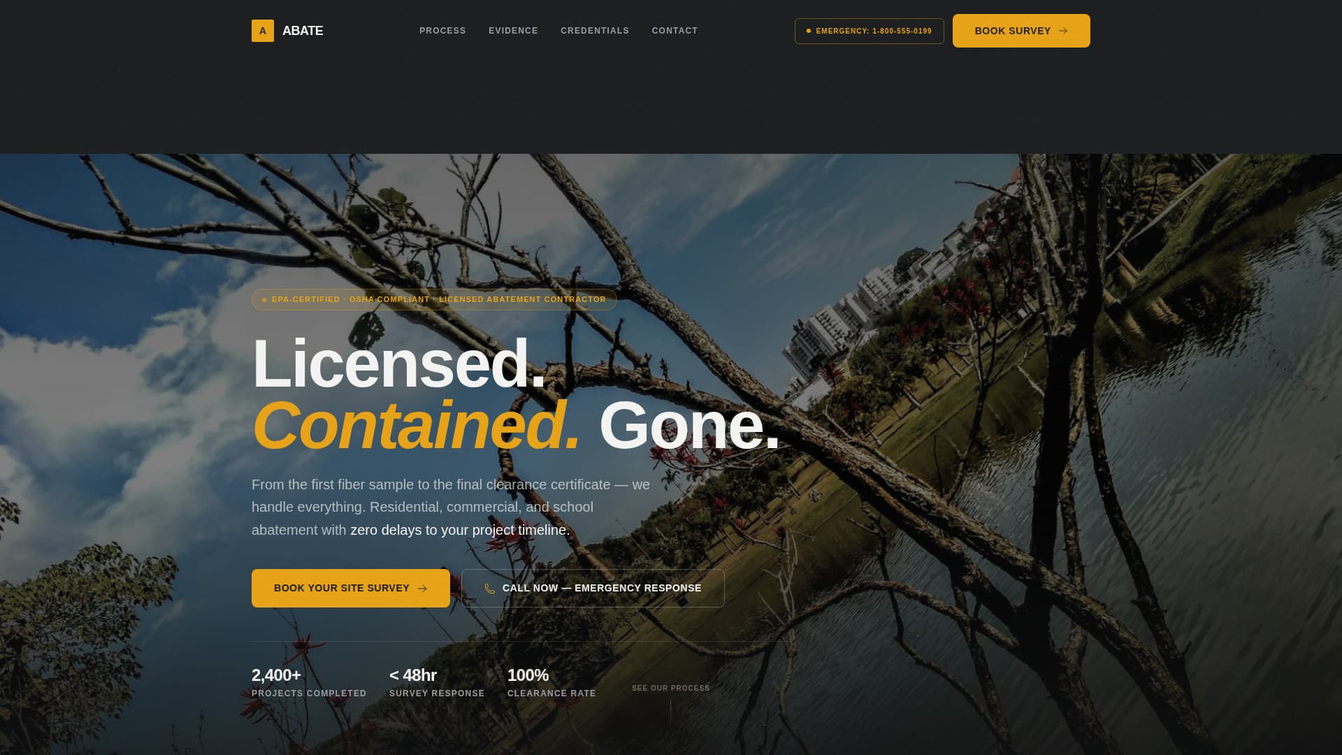 Restoration & Preservation Booking Website Template