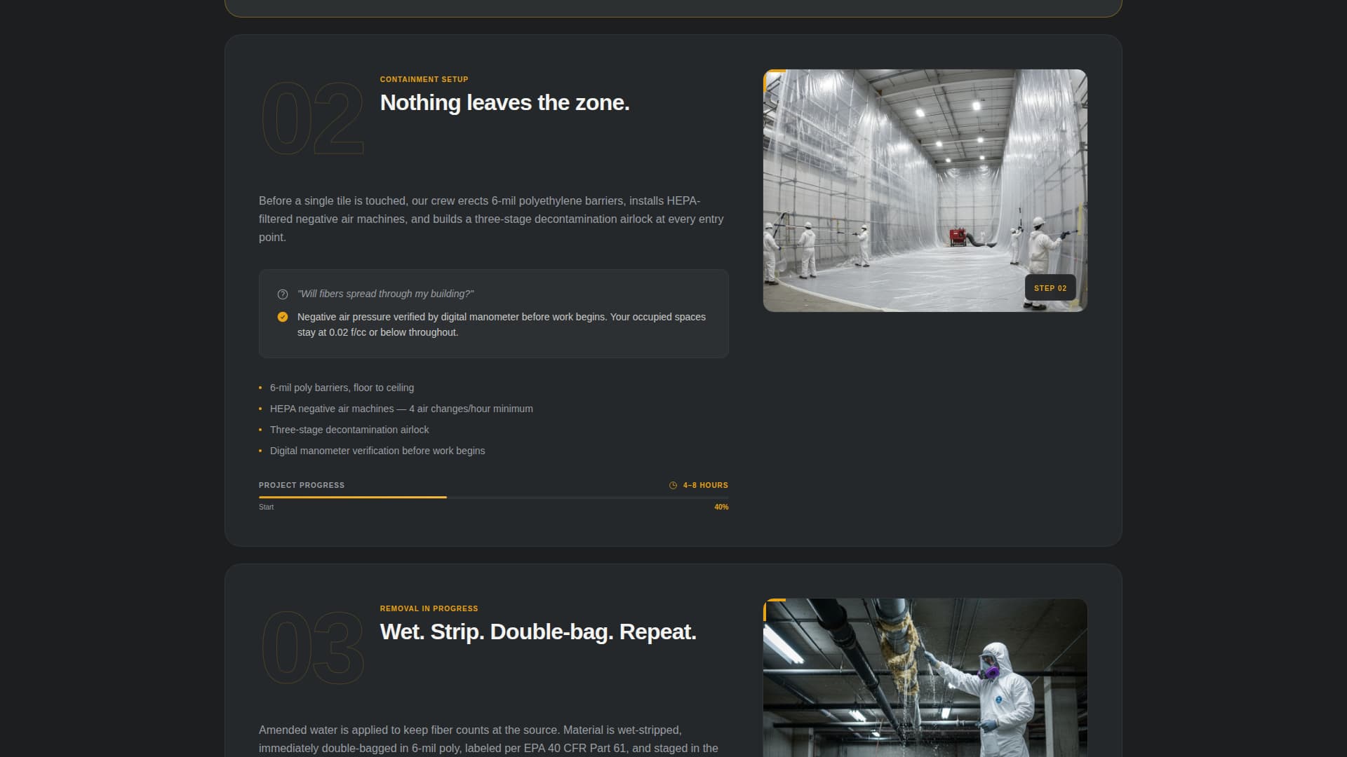 Restoration & Preservation Booking Website Template