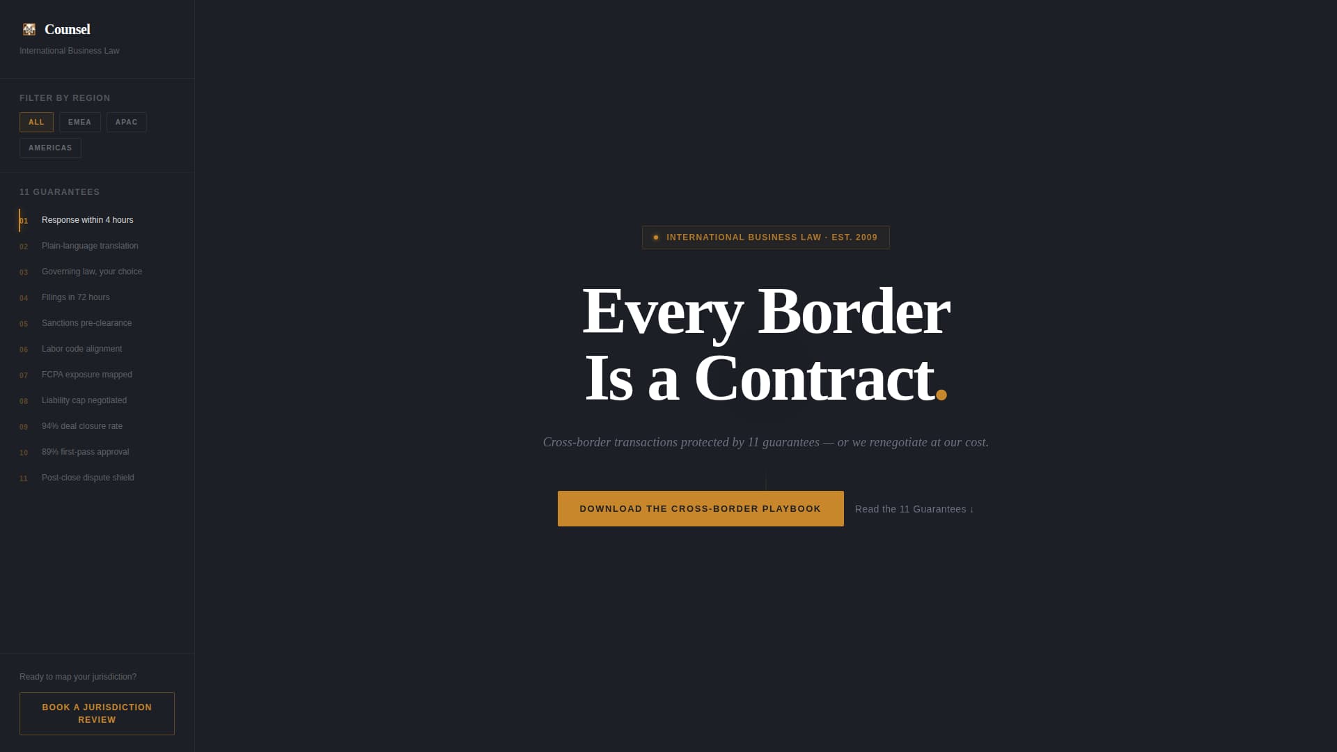 Corporate & Business Law Specialist Booking Website Template