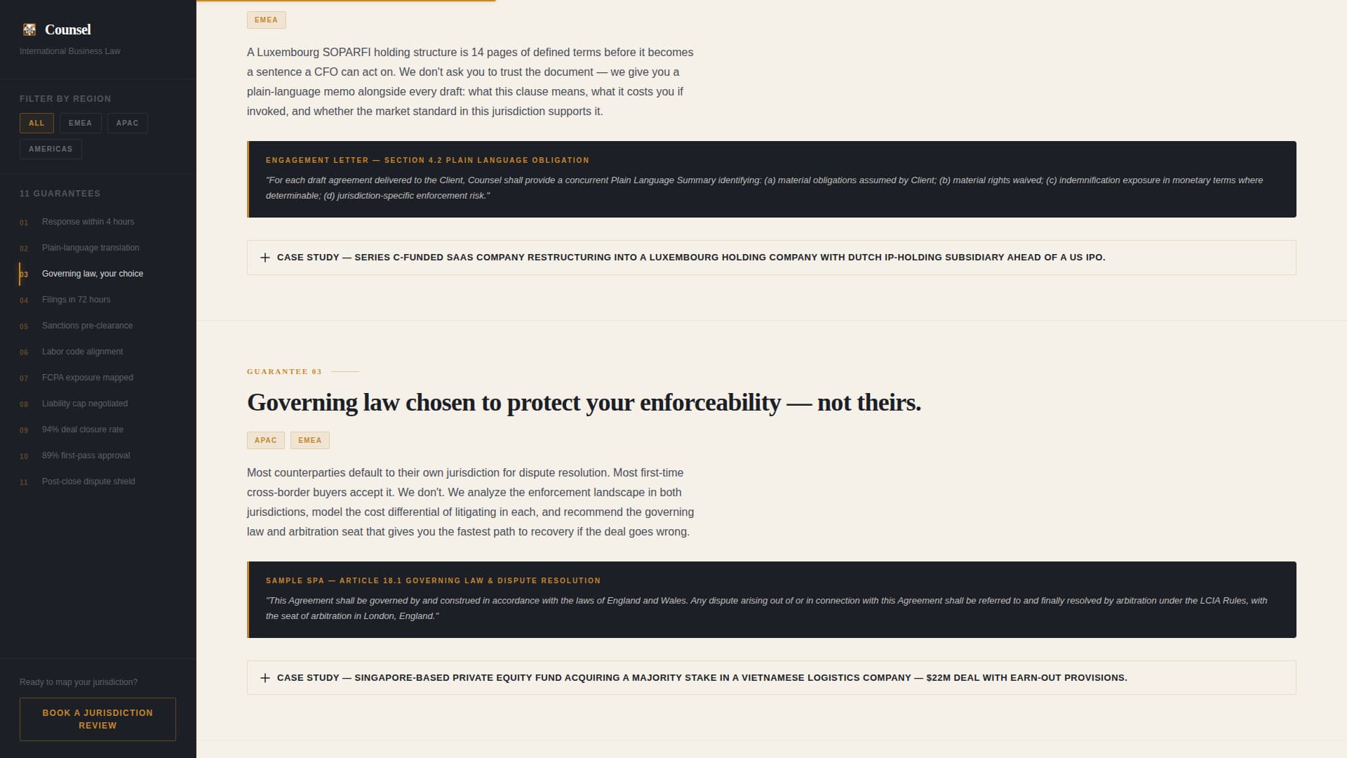 Corporate & Business Law Specialist Booking Website Template