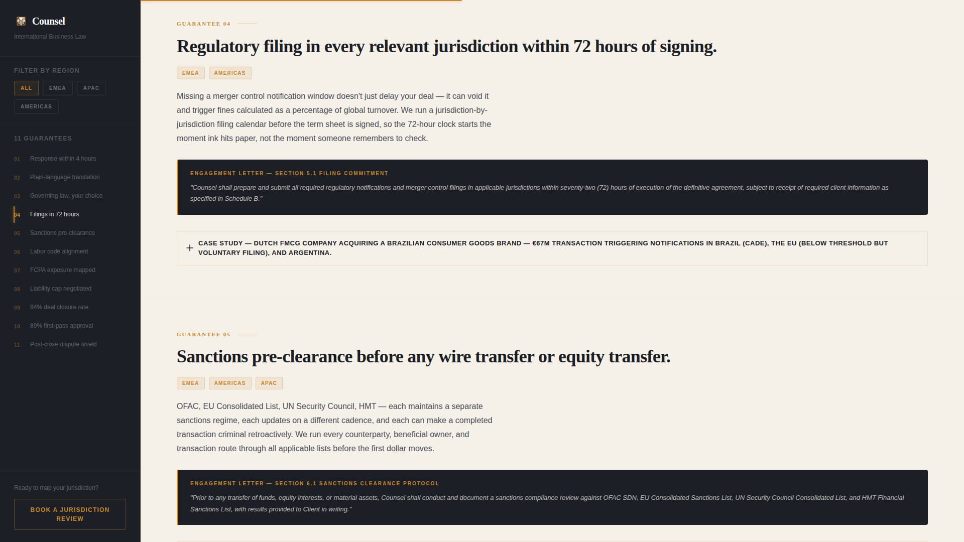 Corporate & Business Law Specialist Booking Website Template
