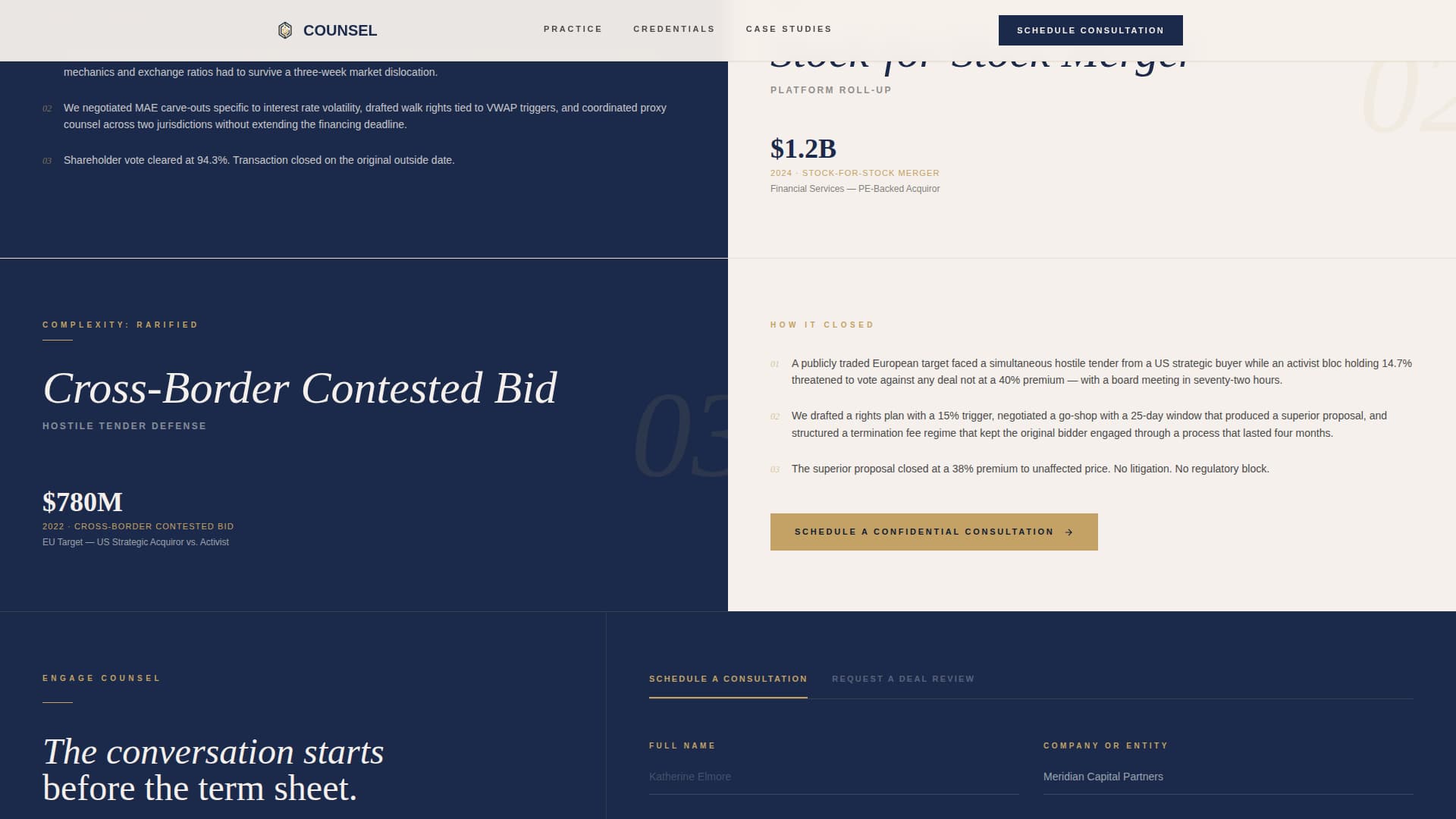 Corporate & Business Law Booking Website Template