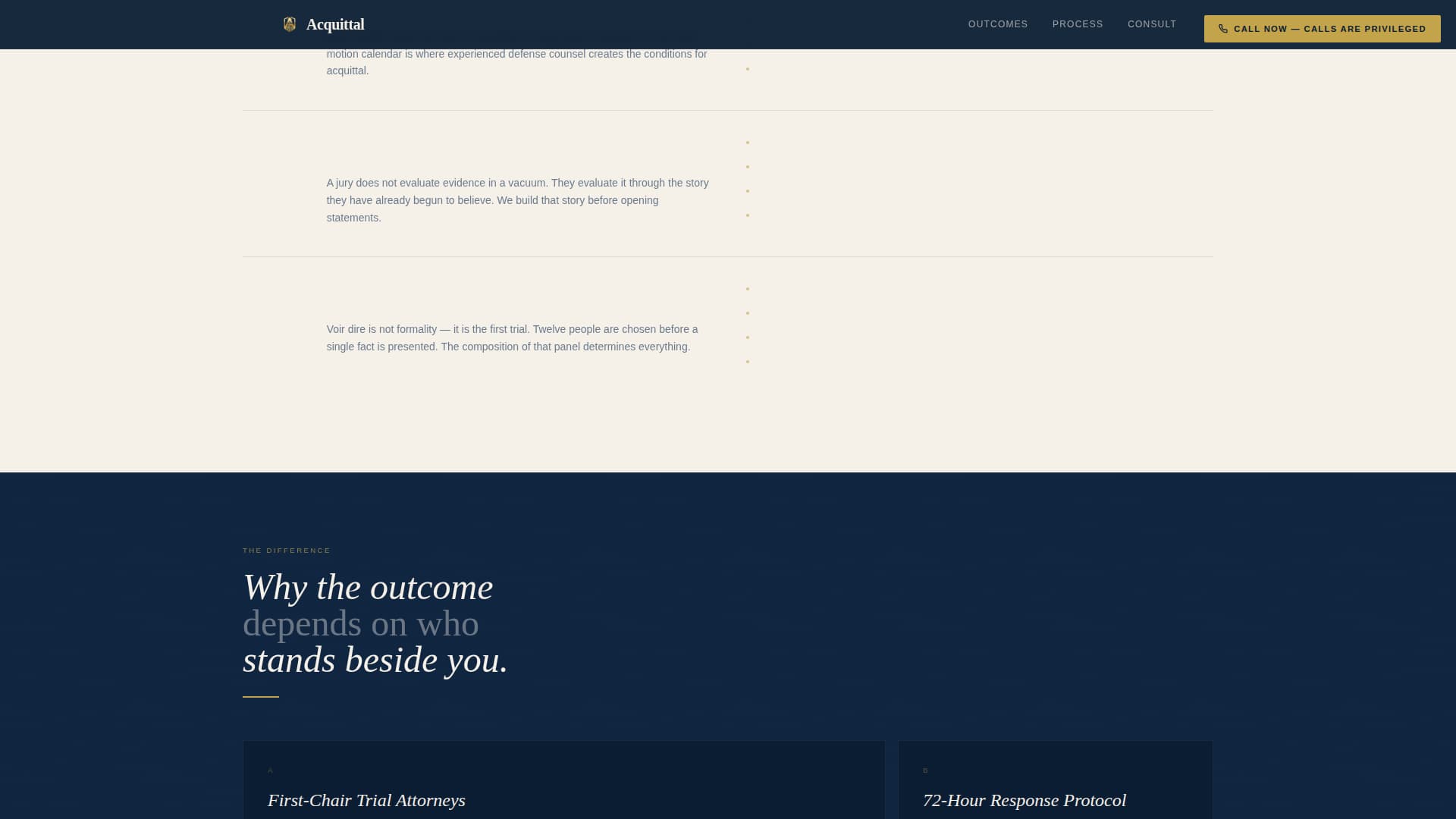 Criminal Defense Specialist Booking Website Template