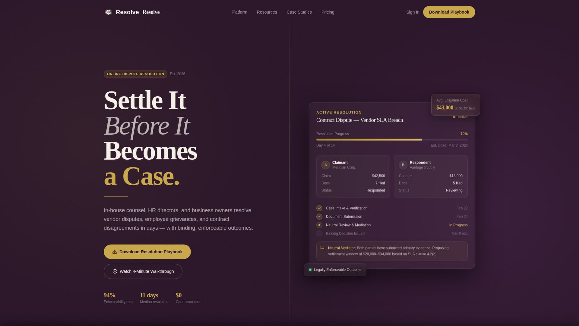 Mediation & Alternative Dispute Professional Website Template