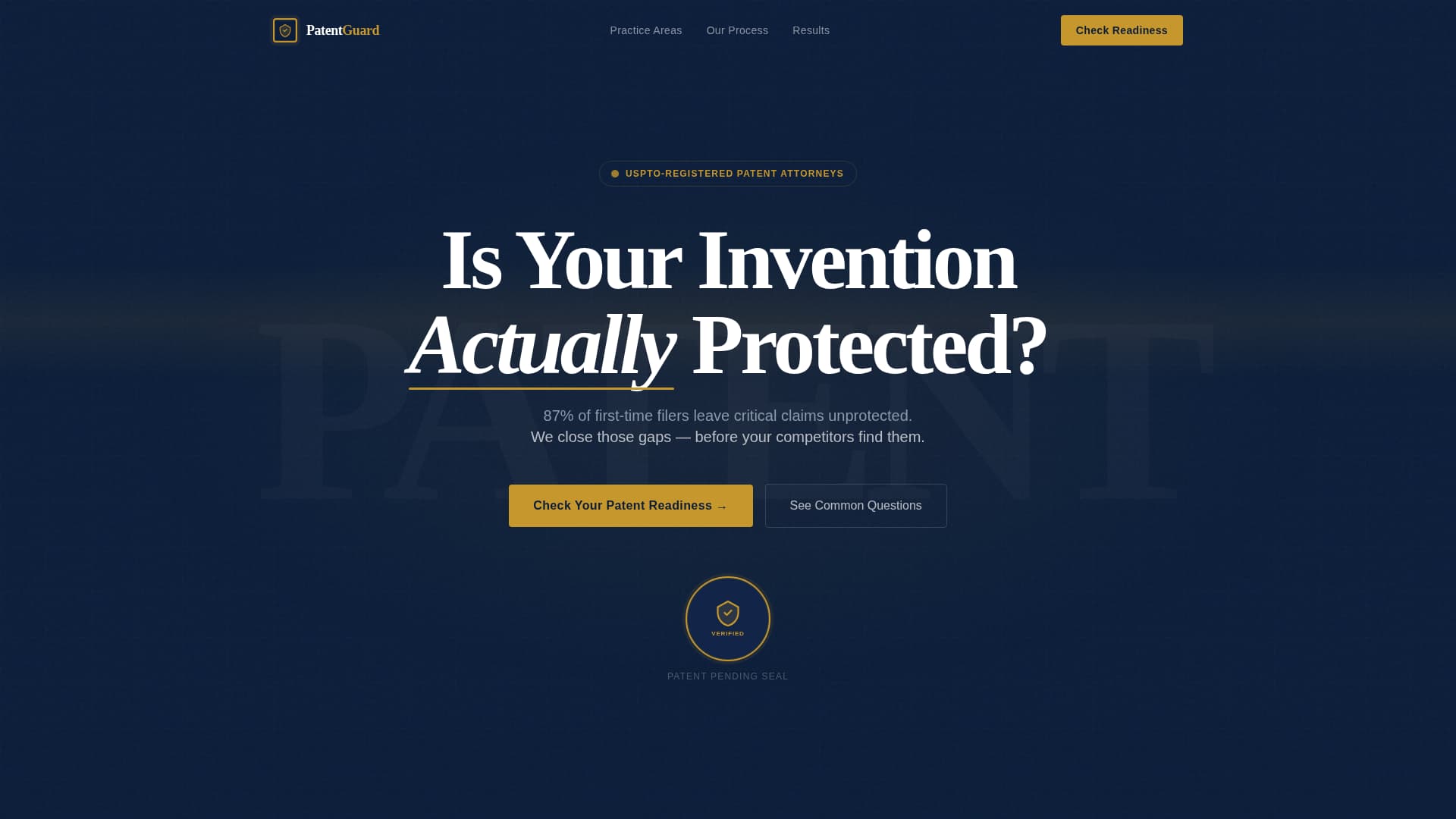 Intellectual Property FAQ Website Template