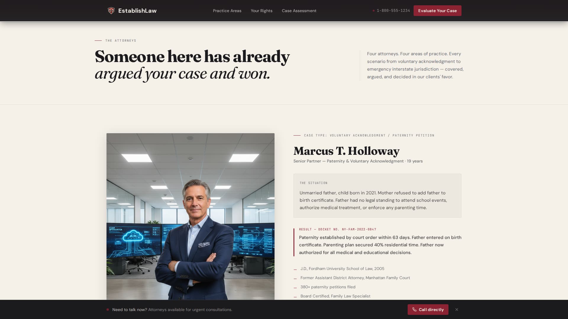 Family & Domestic Law Advanced Booking Website Template