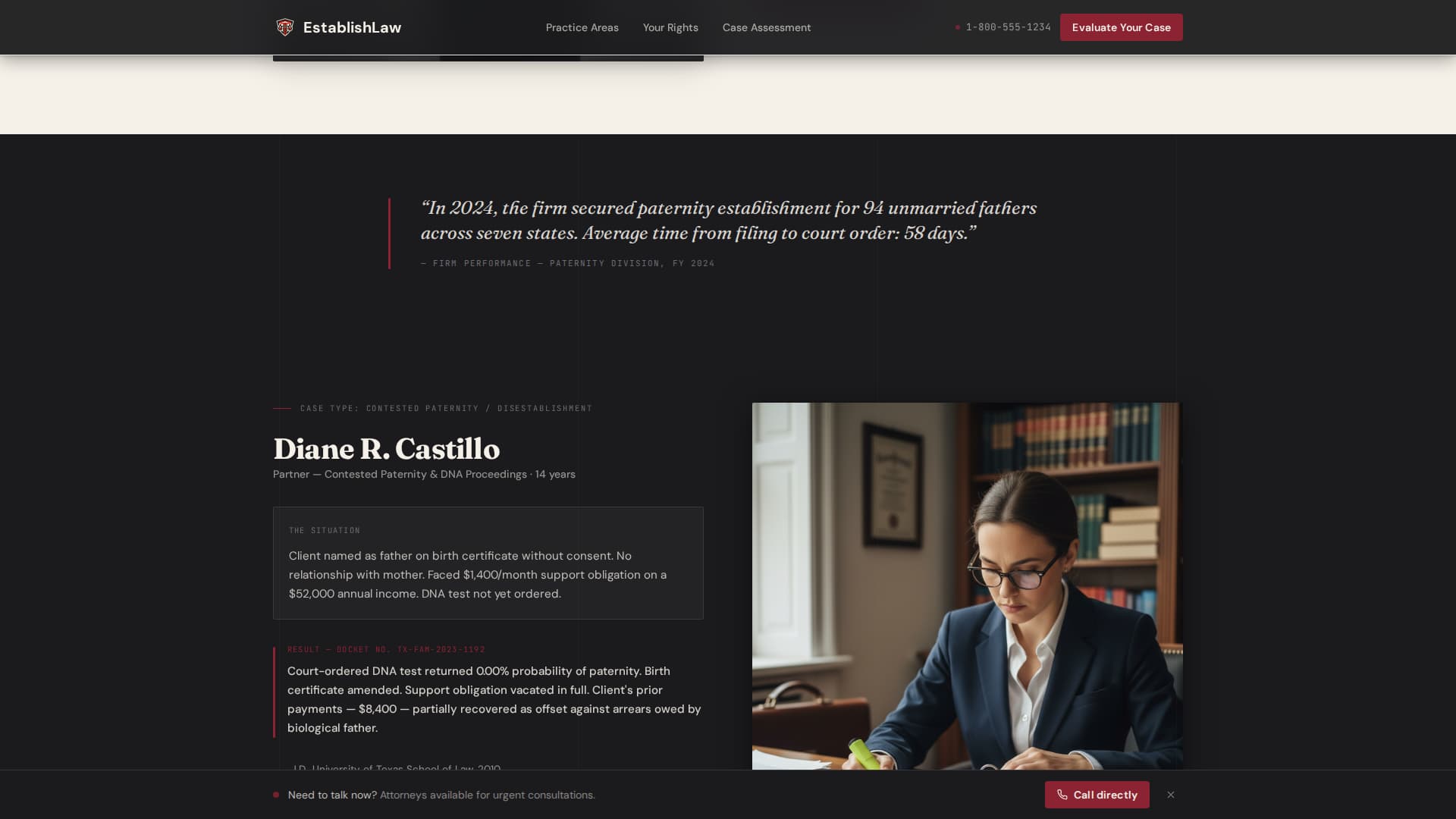 Family & Domestic Law Advanced Booking Website Template