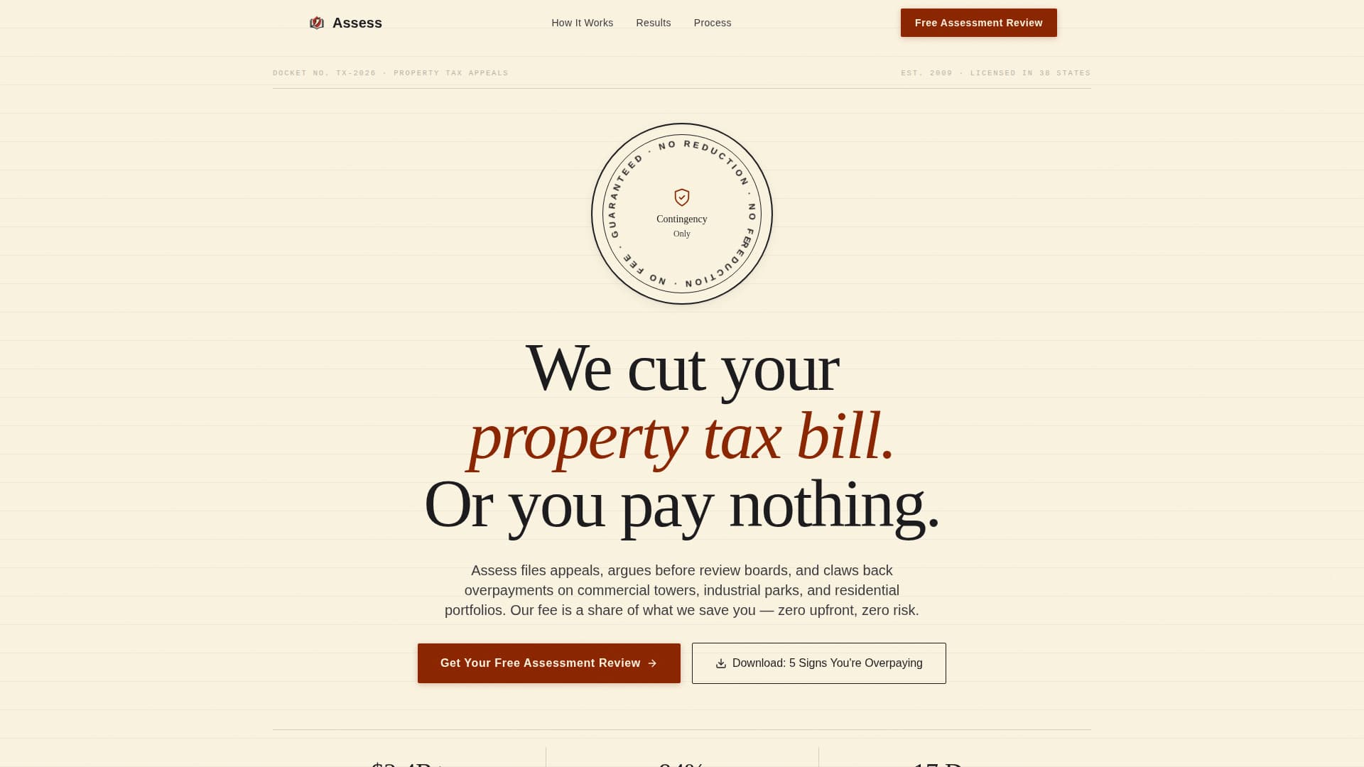 Real Estate & Property Law Pricing Website Template