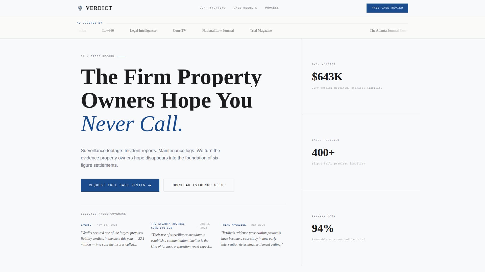 Personal Injury & Litigation Blog Website Template