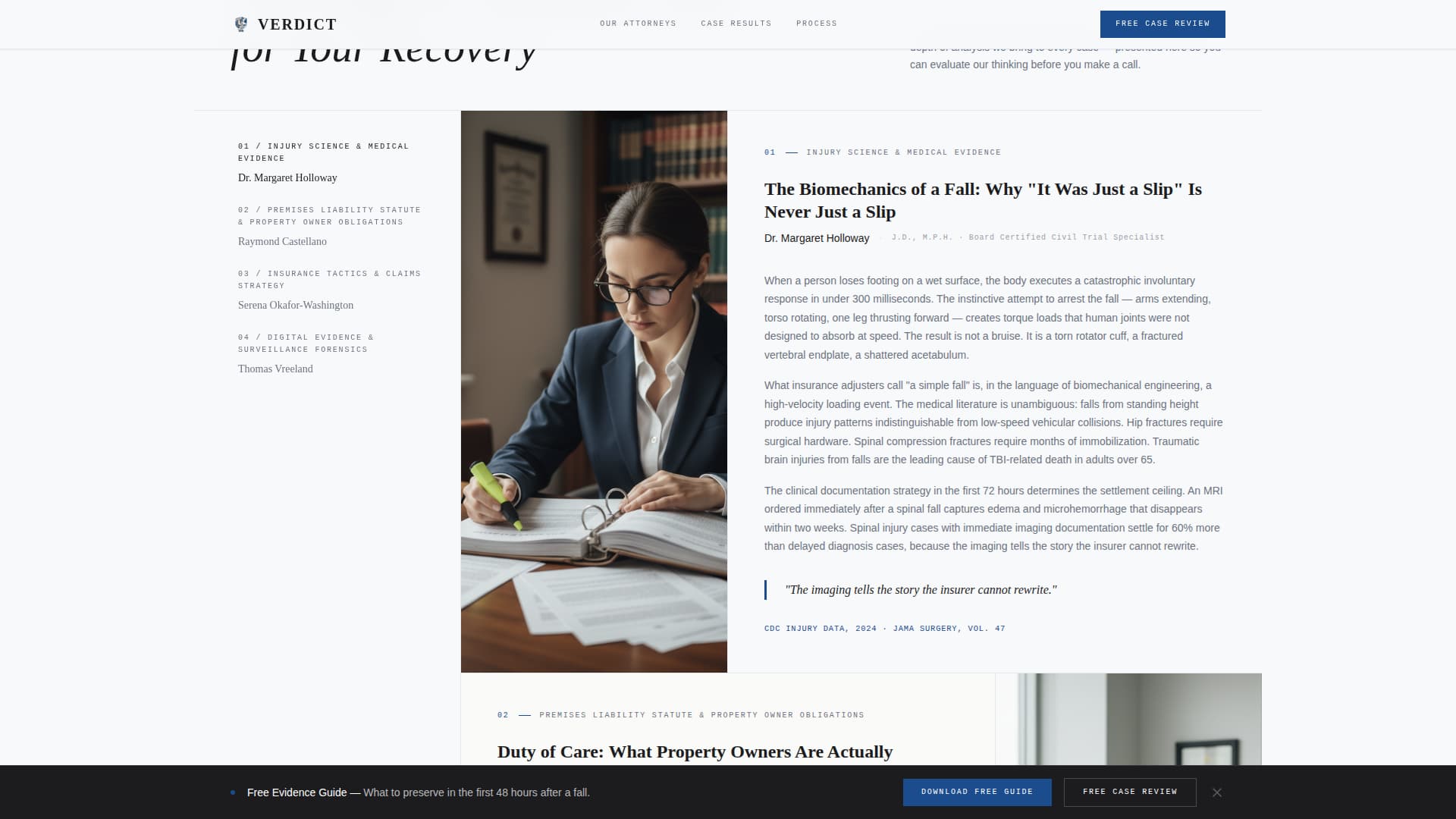 Personal Injury & Litigation Blog Website Template