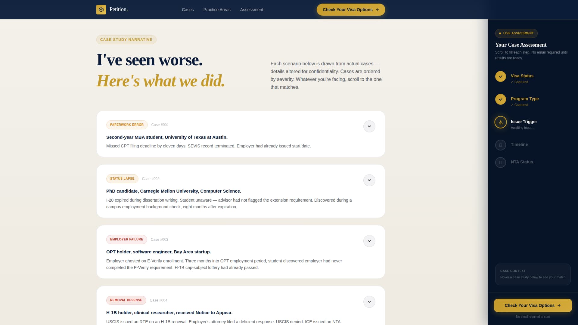 Visa — Authoritative Immigration Law Landing Page Template