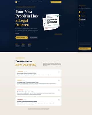 Visa — Authoritative Immigration Law Landing Page Template