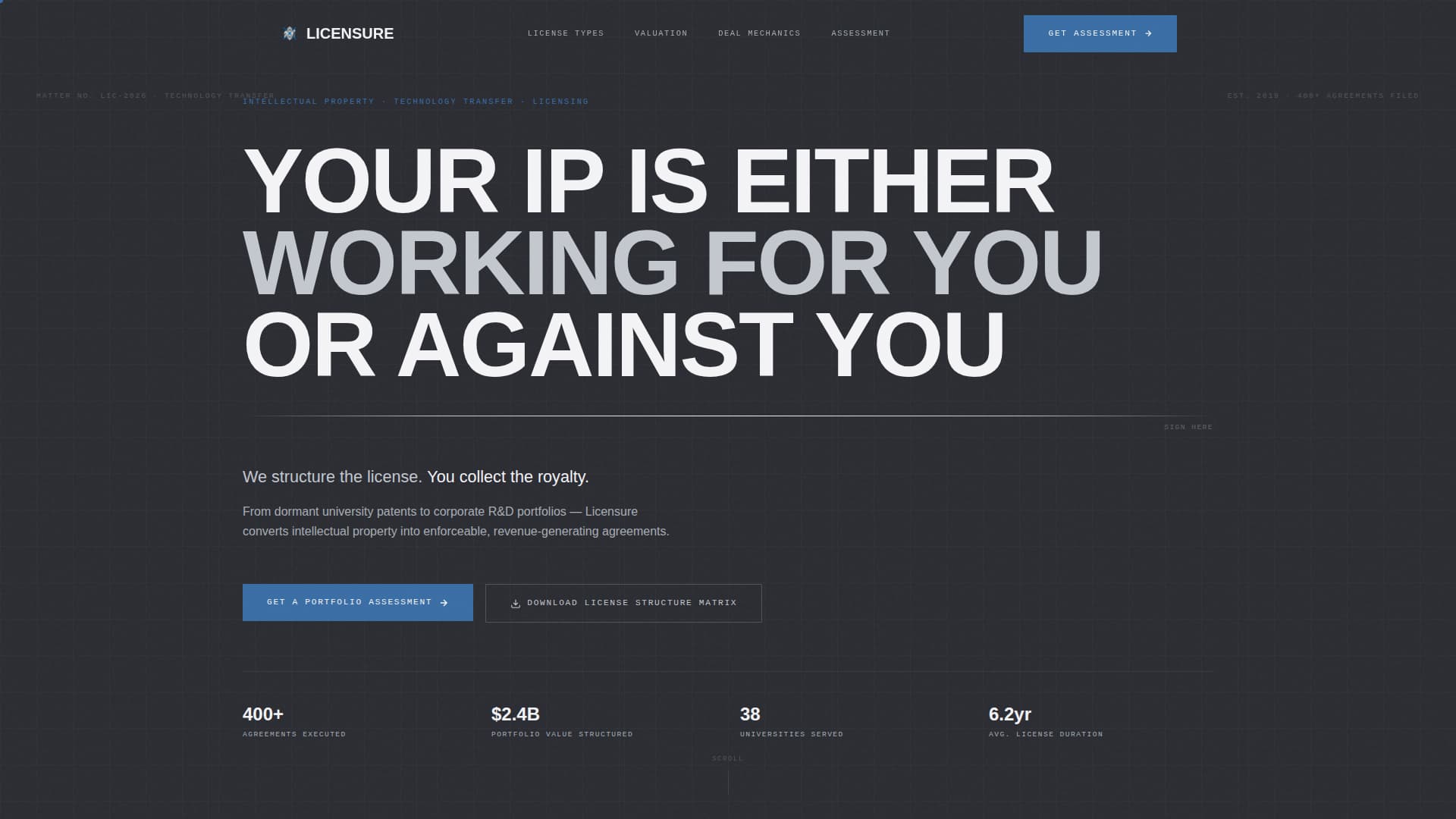Intellectual Property FAQ Website Template