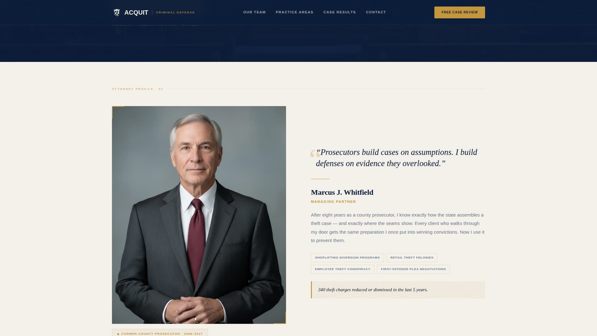 Criminal Defense Booking Website Template