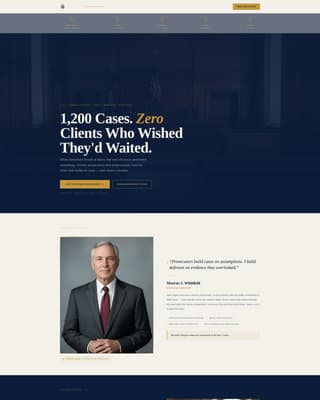 Criminal Defense Booking Website Template