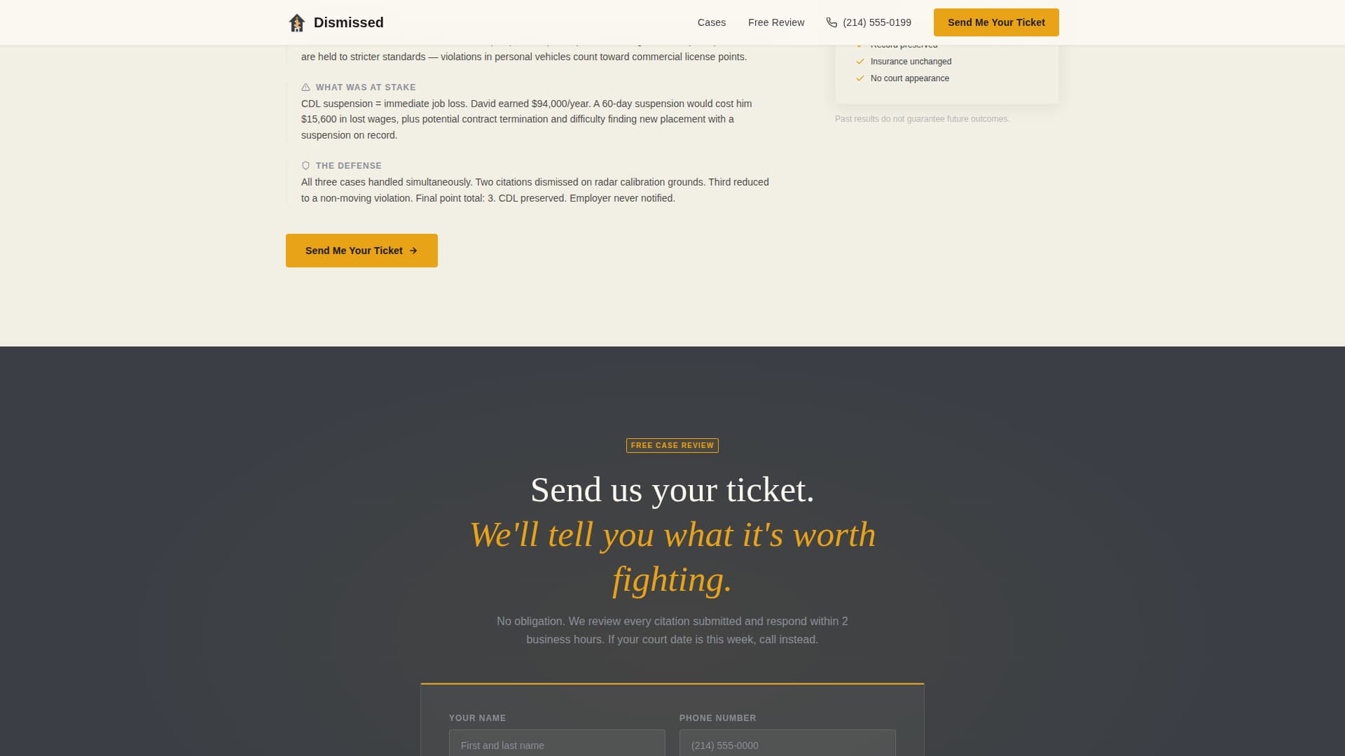 Criminal Defense Booking Website Template