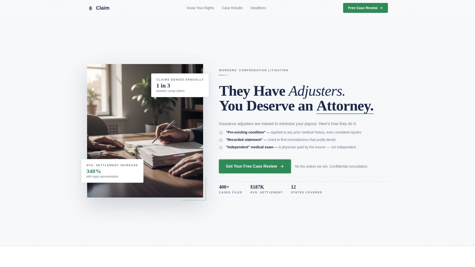Personal Injury & Litigation Reviews Website Template