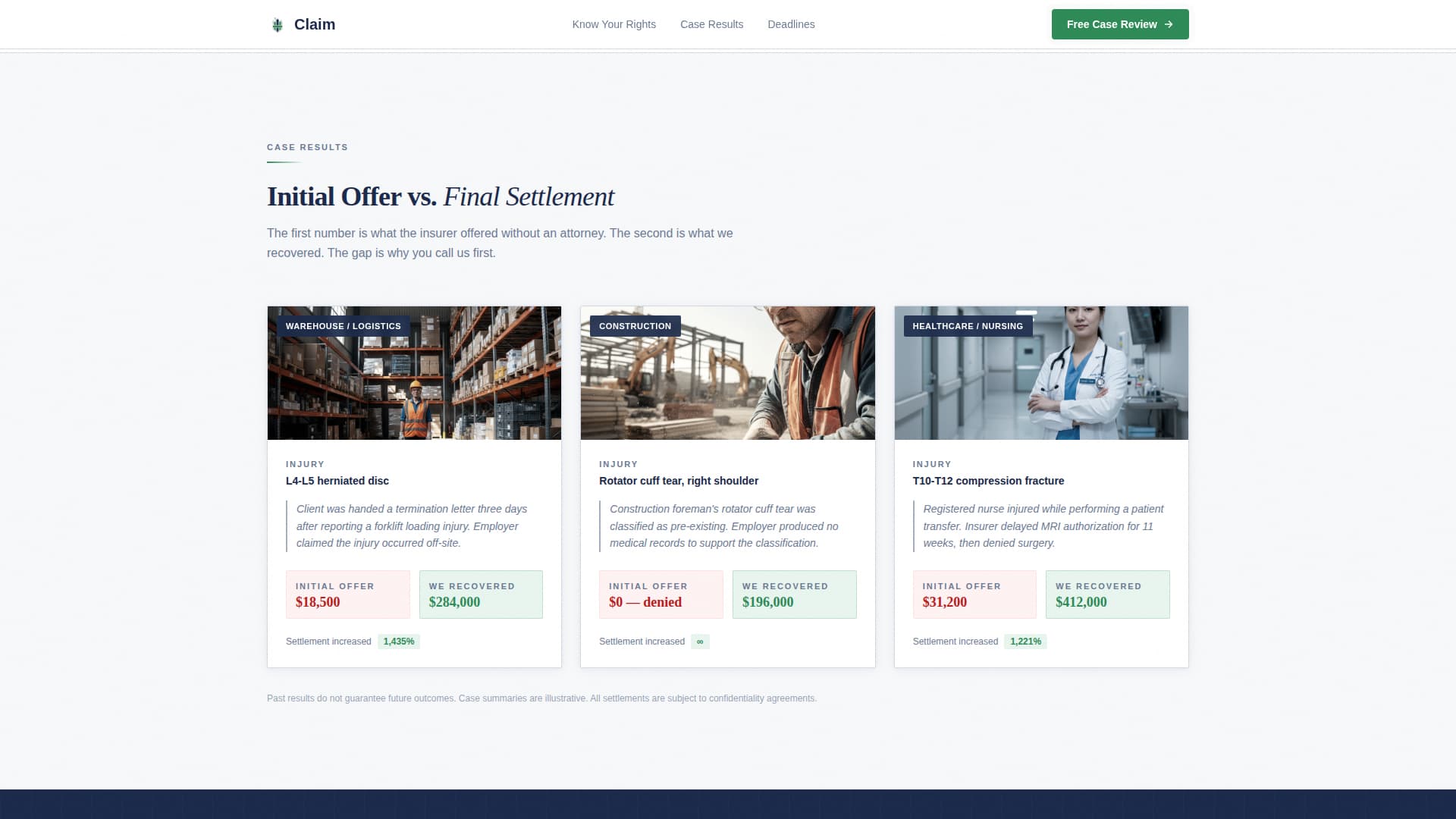Personal Injury & Litigation Reviews Website Template