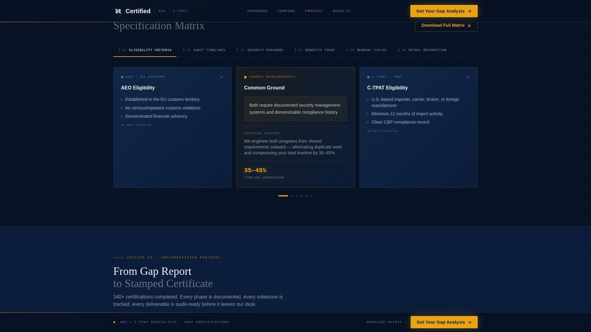 Customs & Trade Booking Website Template