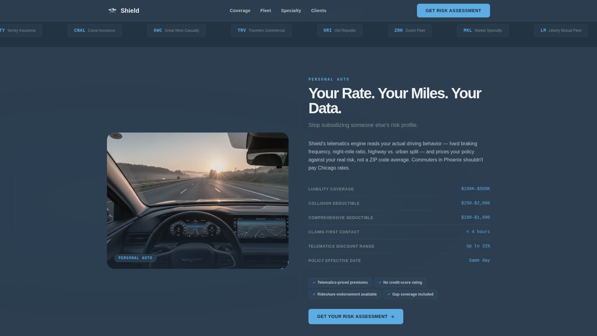 Automotive - Modern & Landing Page Template