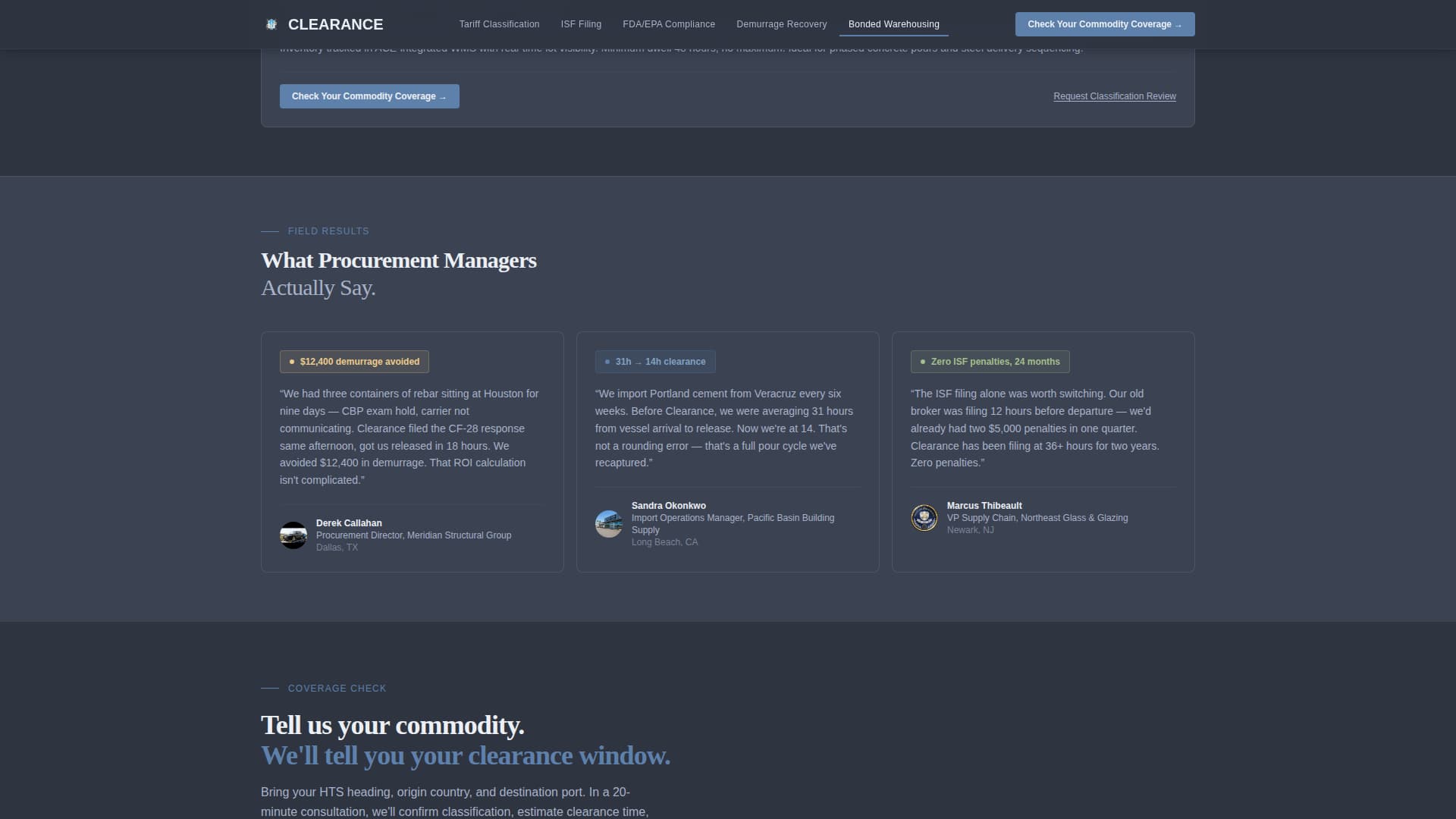 Clearance — Efficient Import-Export Landing Page Template