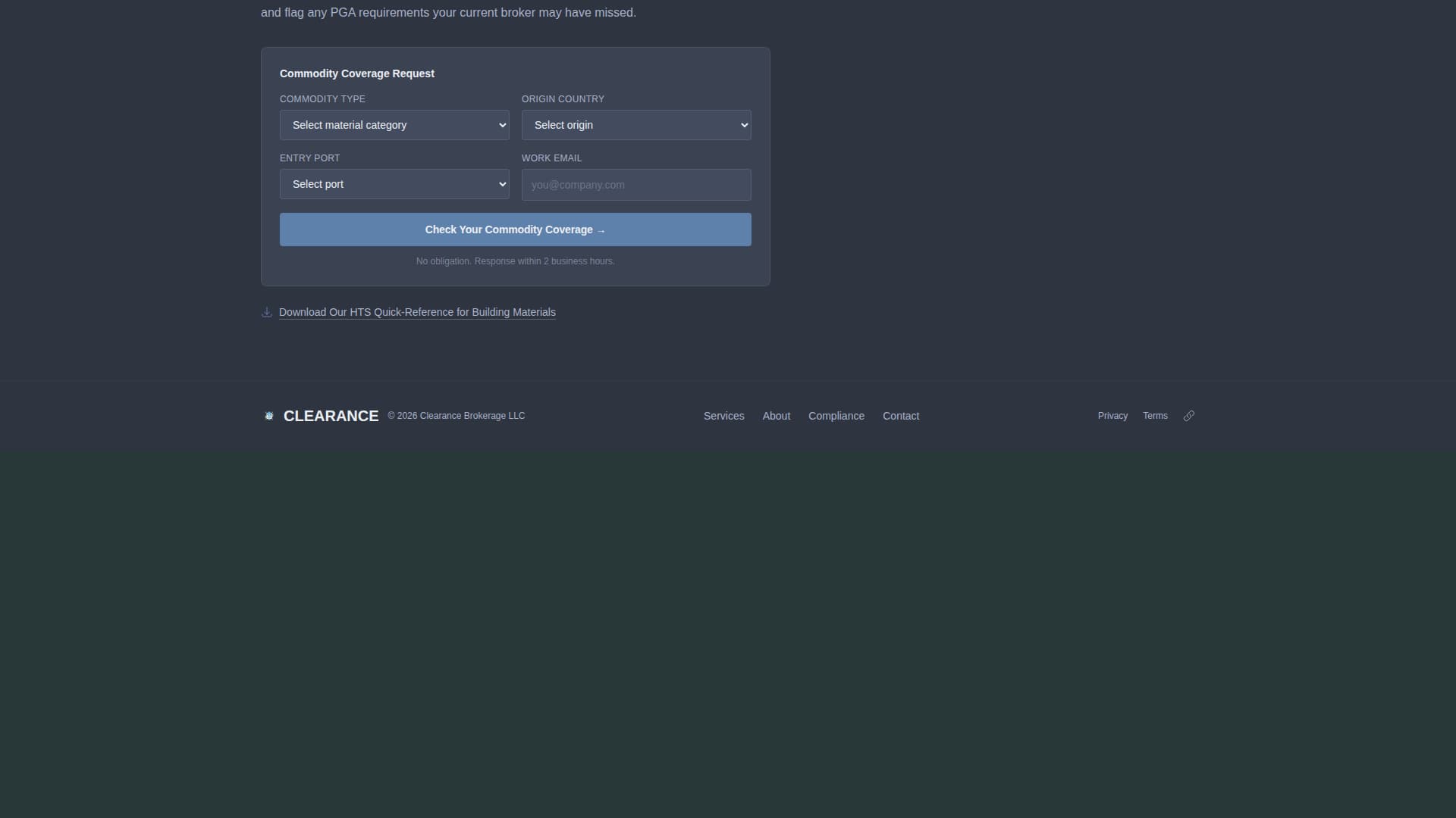 Clearance — Efficient Import-Export Landing Page Template